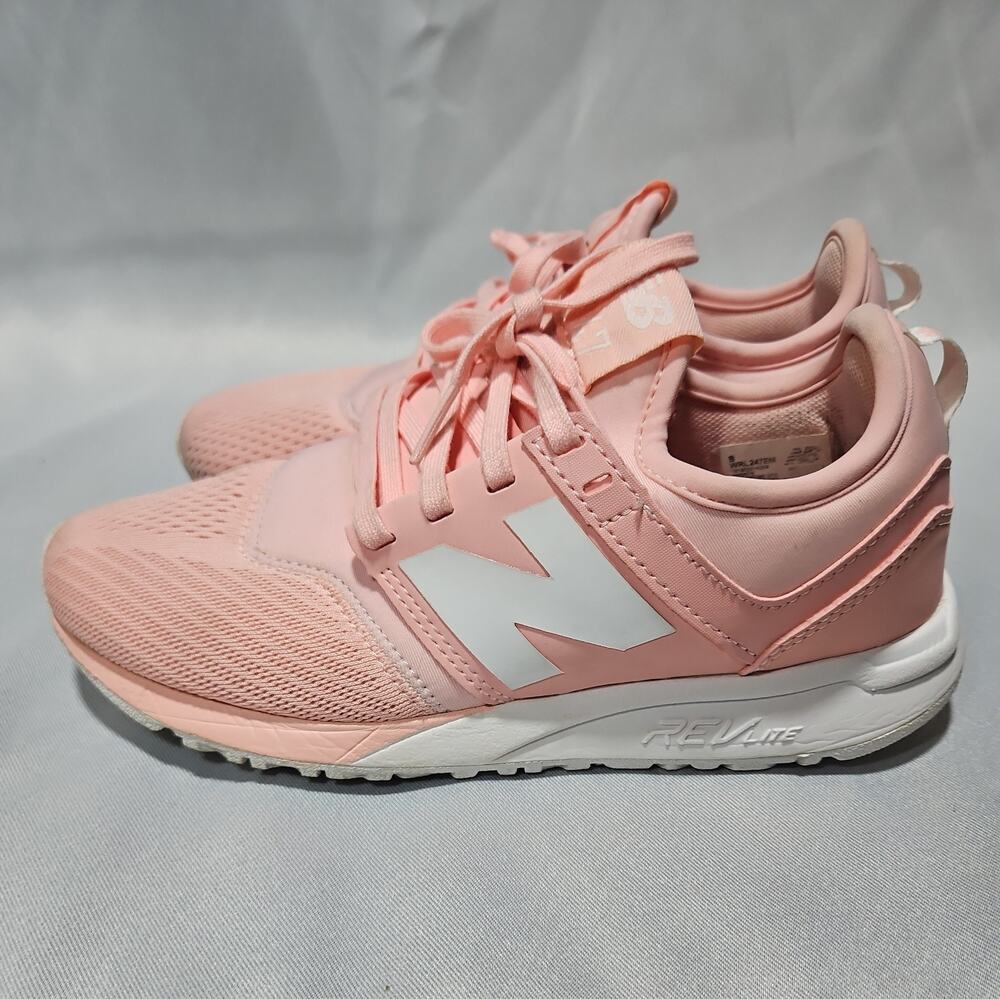 Womens New Balance 247 Shoes Pink Hearts Size 5 WRL247EM